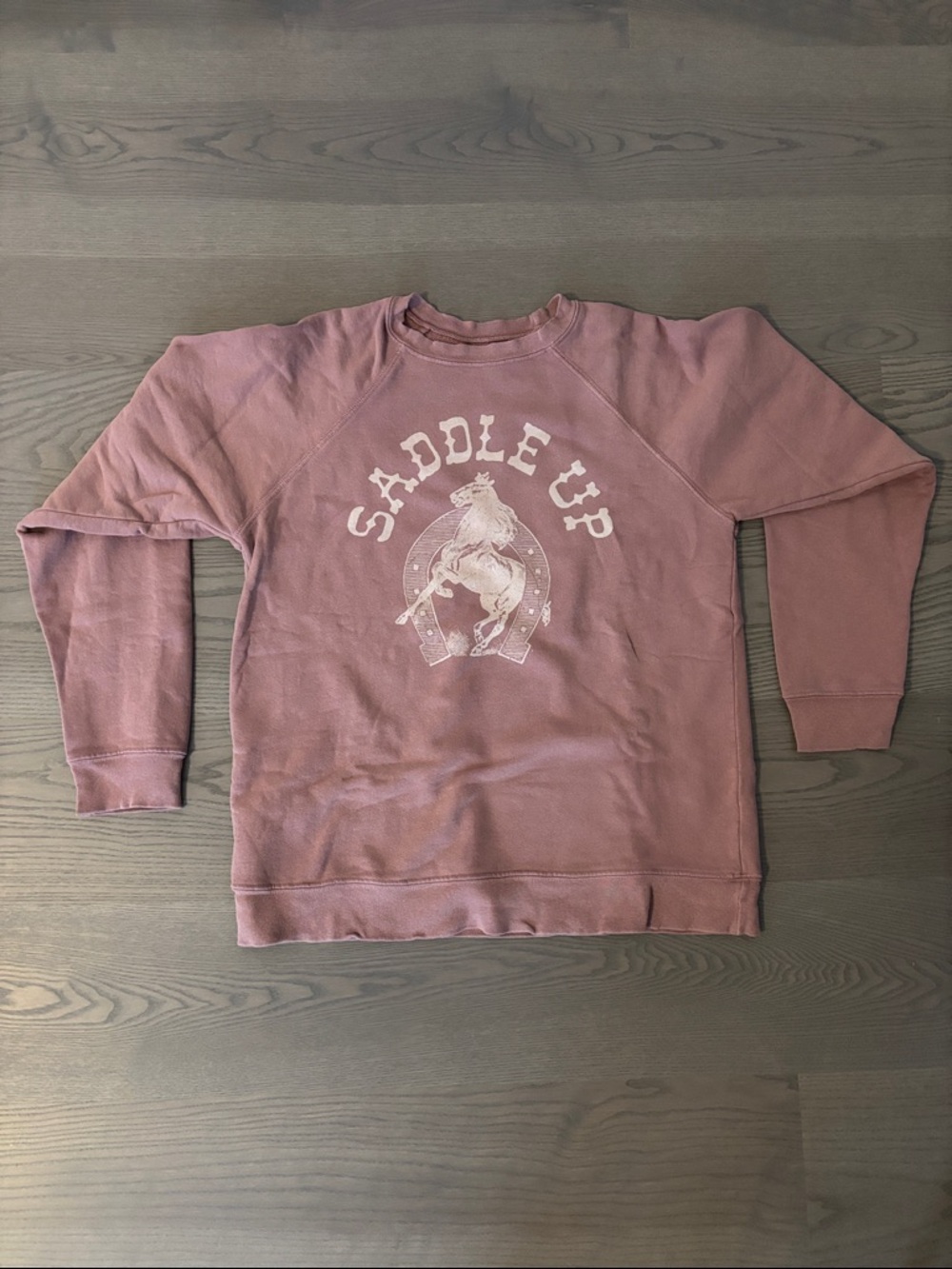 Dusty Rose 'Saddle Up' Crewneck Sweatshirt - Women's Casual Pullover
